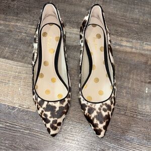 Boden Cordelia leopard print calf hair heels Size 36 Real Leather